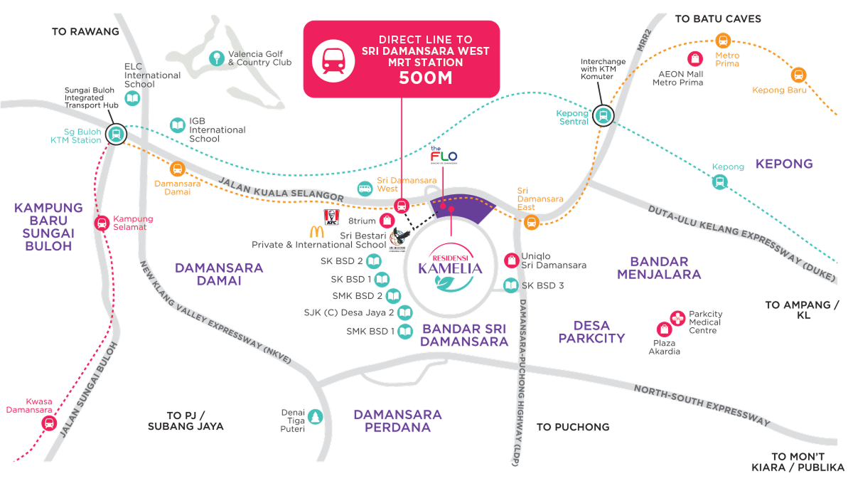 Kamelia location map