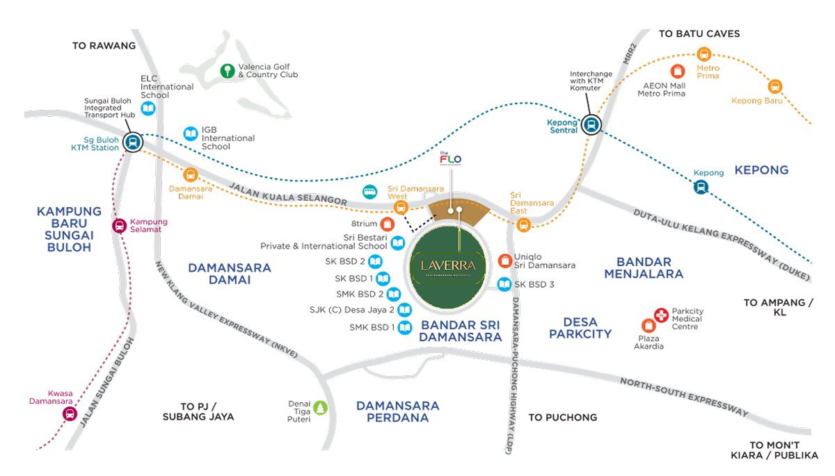 Laverra location map